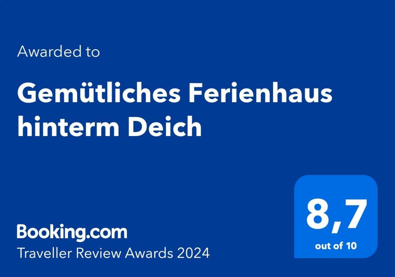 Gemuetliches Ferienhaus Hinterm Deich Nordstrand Exterior photo